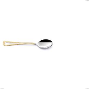 Firenze Gold Coffee Spoon, 18-10 Stainless Steel, 24 Carat Gold, 2.5 mm Thickness, 142 mm Length