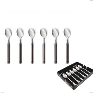 Fuoco 6 Coffee Spoons Set in Display Box, Stainless Steel 18.10 (AISI304)