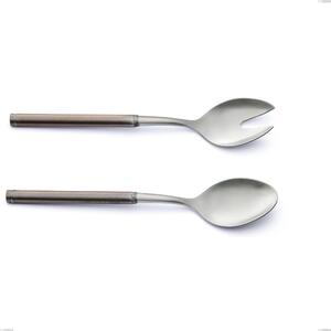 Fuoco Salad Tongs, Stainless Steel 18.10 (AISI304), Length 250 mm, Handle in Sandblasted and Burnished Steel Tube