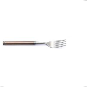 Fuoco Table Fork, Stainless Steel 18.10 (AISI304), Length 208 mm, Handle in Sandblasted and Burnished Steel Tube