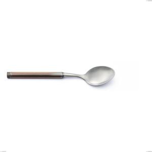 Fuoco Table Spoon, Stainless Steel 18.10 (AISI304), Length 208 mm, Handle in Sandblasted and Burnished Steel Tube