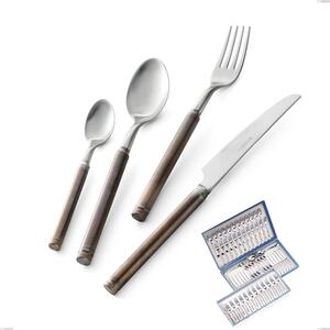 75-Piece Fuoco Cutlery Set in Gift Case, Stainless Steel 18.10 (AISI304)