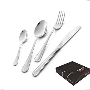 Galles 49-Piece Cutlery Set in Gift Box, Economical Knife, Stainless Steel 18/10 (aisi 304), 2.00 mm Thickness