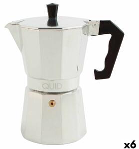 Italian Coffee Pot Quid Cesena Steel Aluminium Bakelite 6 Cups (6 Units)