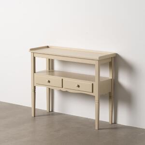 Hall Table with Drawers Cream 90 x 33 x 75 cm