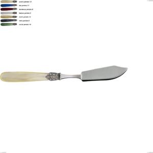 Georgian Fish Knife, 18/10 AISI 304 Polished Stainless Steel with Pearly Acrylic Handle, Length 219 mm