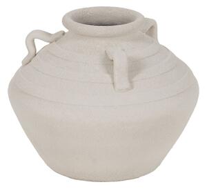 Vase White Ceramic 34 x 34 x 30 cm 34 x 34 x 27 cm