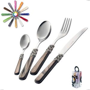 You&Me Ginevra Cutlery Set 24 Pieces, (Stainless Steel 18.10 aisi304), Methacrylate Handle