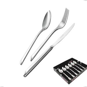 Set of 6 Goccia Coffee Spoons in Showcase Packaging, 18/10 Stainless Steel (Aisi 304), 4mm Thickness