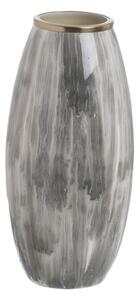 Vase White Black Aluminium Crystal 21 x 21 x 44,5 cm