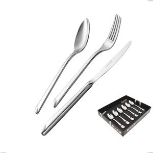 Set of 6 Goccia Moka Spoons in Display Box, 18/10 Stainless Steel (Aisi 304), 4 mm Thickness