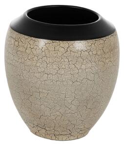 Vase Black Cream Ceramic 35 x 35 x 34 cm