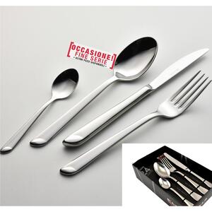 Goccia 24-piece cutlery set in showcase box, hollow handle knife, 18/10 stainless steel (Aisi 304), 4 mm thickness