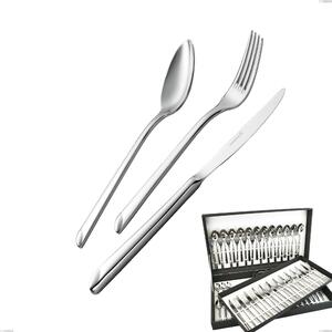 75-Piece Goccia Cutlery Set in Gift Case with Hollow Handle Knife, 18/10 Stainless Steel (Aisi 304), 4mm Thickness