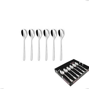 Griffe Set of 6 Coffee Spoons in Display Box, Stainless Steel 18.10 (AISI304), Thickness 3.0 mm
