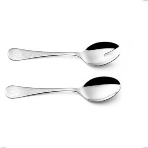 Hermitage Salad Cutlery Pair, Polished Stainless Steel 18.10 (AISI304), Thickness 2.5 mm, Length 233 mm