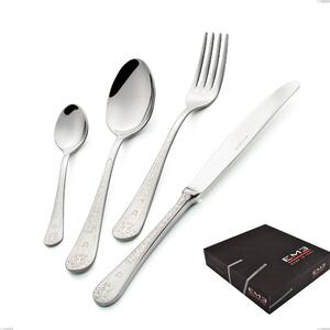 HERMITAGE 49-piece Cutlery Set in 18/10 Mirror-polished Stainless Steel 2.5 mm Thickness with Gift Case