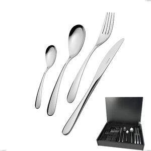 Hotel 24-Piece Cutlery Set in Wooden Case, Stainless Steel 18.10 (AISI304), 2.5 mm Thickness