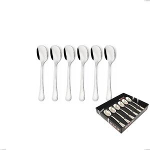 Set of 6 Impero Ice Cream Spoons in Display Box, STAINLESS STEEL 18.10 (AISI304), 2.5 MM thickness