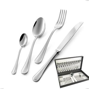 Impero 49-piece cutlery set in canteen box, economical knife, STAINLESS STEEL 18.10 (AISI304), 2.5 MM thickness