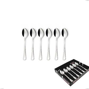 Impero Set of 6 Coffee Spoons in Display Box, STAINLESS STEEL 18.10 (AISI304), 2.5 MM Thickness