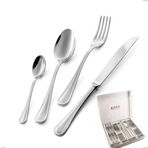 Impero 24 Piece Cutlery Set in Box with Economical Knife, STAINLESS STEEL 18.10 (AISI304), 2.5 MM Thickness