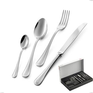Impero 30-piece cutlery set in panoramic packaging with economical knife, STAINLESS STEEL 18.10 (AISI304), 2.5 MM thickness