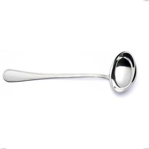 Impero Silver 8 Micron Ladle, Stainless Steel Aisi 304 Silver Finish, 8 Micron Silver Thickness, 3 mm Cutlery Thickness, Length 287 mm