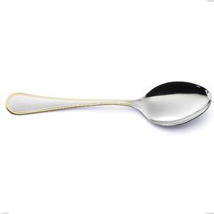 Impero Oro Serving Spoon, 18-10 Stainless Steel, 24 Carat Polished Gold, 2.5 mm Thickness, 233 mm Length