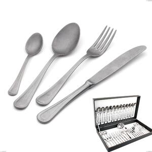 Impero Retro 51-piece cutlery set in canteen box, vintage stainless steel (Aisi 304)