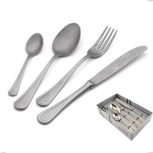 Impero Retro 16-piece Cutlery Set in Display Case, Vintage Stainless Steel (Aisi 304)