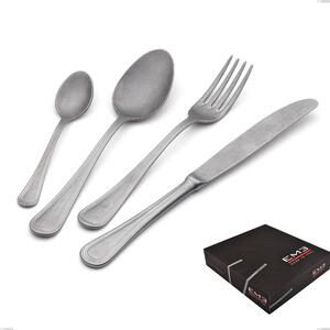 Impero Retro 49 Piece Cutlery Set in Gift Box, Vintage Stainless Steel (Aisi 304)