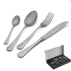 30-Piece Impero Retro Cutlery Set in Panoramic Packaging, Vintage Stainless Steel (Aisi 304)
