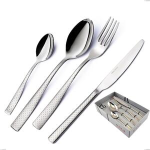 Infinity Monogran 16-piece cutlery set in display box, 18/10 Stainless Steel (aisi 304) with laser engraving, 2.5 mm thickness