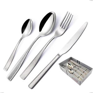 Infinity Seamless 16-Piece Cutlery Set in Showcase Packaging, 18/10 Stainless Steel (aisi 304), Laser Engraving, 2.5 mm Thickness