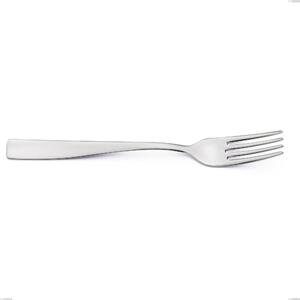 Infinity Sandblasted Table Fork, Stainless Steel 18/10 (AISI 304), Laser Engraving, 2.5 mm Thickness, 214 mm Length