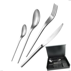 Joli 51-piece cutlery set in wooden case, Stainless steel 18.10 (AISI304), thickness 4.00 mm