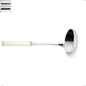 Kilim Ladle, Polished 18/10 AISI 304 Stainless Steel with Pearly Acrylic Handle, Length 274 mm