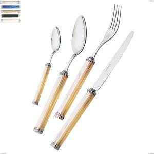 Kilim 36-Piece Colourful Cutlery Set 18/10 with Square Handles and Satin Ferrules in Gift Box