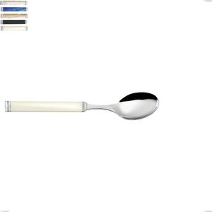 Kilim Table Spoon, 18/10 AISI 304 Polished Stainless Steel with Pearlescent Acrylic Handle, Length 216 mm