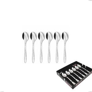 Kappa Set of 6 Coffee Spoons in Display Box, Stainless Steel 18.10 (AISI304), 2.5 mm Thickness