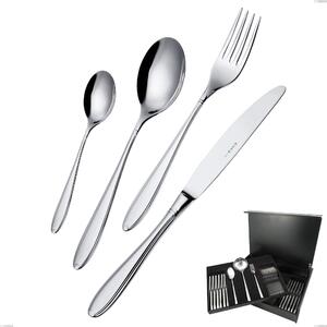 Kappa 75-piece cutlery set in wooden case, Stainless Steel 18.10 (AISI304), 2.5 mm thickness