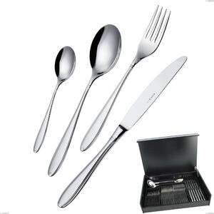 Kappa 51-piece cutlery set in wooden case, Stainless Steel 18.10 (AISI304), 2.5 mm thickness