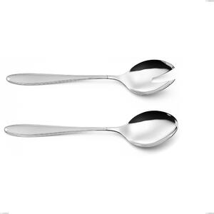 Kappa Sandblasted Salad Cutlery Set, 18/10 (AISI304) Sandblasted Steel, 2.5 mm Thickness, 243 mm Length