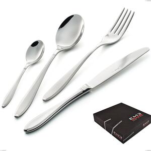 Kappa Sandblasted 49 Piece Cutlery Set in Gift Box, 18/10 (AISI304), 2.5 mm Thickness