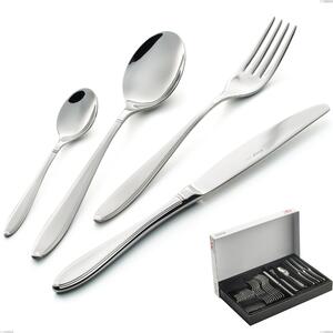 Kappa Sandblasted 30-piece cutlery set in panoramic packaging, 18/10 (AISI304), thickness 2.5 mm