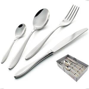 Kappa Sandblasted 16 Piece Cutlery Set in Showcase Packaging, 18/10 (AISI304), 2.5 mm Thickness