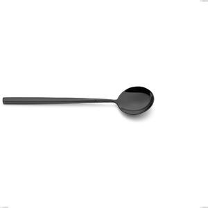 Kyoto Black Table Spoon, Minestra Kyoto Black, Stainless Steel (Aisi 304) with Glossy Steel PVD Treatment, Length 210 mm