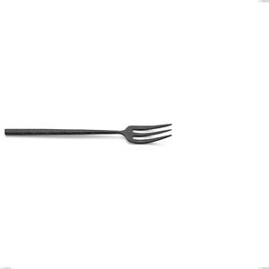 Kyoto Origami Black Dessert Fork, Stainless Steel (Aisi 304) with Glossy Steel PVD Treatment, Length 153 mm