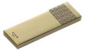 Cutlery Stand for SUSHI Set in 18.10 Steel Dimensions 75x25 h 10 mm Accommodates 2 Cutlery ORIGAMI GOLD TIN GOLD Finish